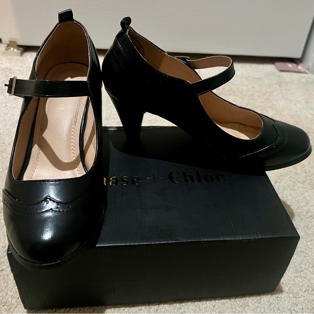 Chase + Chloe Classic Black Heels